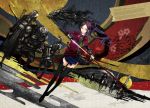  copyright_request highres ponytail redjuice sheath skinny skirt sweater sword unsheathing weapon 