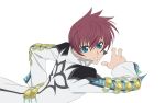  asbel_lhant blue_eyes coat male official_art red_hair redhead serious solo tales_of_(series) tales_of_graces white_background 