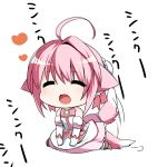  animal_ears chibi closed_eyes dog_days dog_ears dog_tail eyes_closed millhiore_f_biscotti mizuki_(koko_lost) pink_hair solo tail tail_wagging translated 
