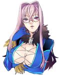  breasts expressionless glasses gloves hair_intakes long_hair lowres pink_eyes pink_hair preza rough solo tales_of_(series) tales_of_xillia yashi 