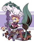  block bow button_eyes car corded_phone cup cymbals doll dress drum elephant flower hair_bow hair_ribbon highres horse instrument kuchibashi_(9180) leaf lily_of_the_valley medicine_melancholy monkey motor_vehicle multiple_girls phone poison purple_eyes ribbon robot short_hair skirt smile stuffed_animal stuffed_toy su-san teacup teapot teddy_bear touhou toy train trumpet vehicle violet_eyes winding_key wings 