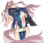  belt bodysuit book breasts brown_eyes brown_hair cleavage_cutout glasses gloves heart long_hair official_art preza solo tail tales_of_(series) tales_of_xillia transparent_background white_background 