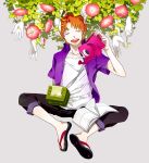  casual fate/zero fate_(series) flower migikana orange_hair sandals solo uryuu_ryuunosuke watering_can 