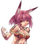  animal_ears blazing_souls cat_ears hirano_katsuyuki official_art pink_hair red_eyes sciora short_hair smile solo spectral_(series) white_background 