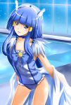  adapted_costume aoki_reika blue_dress blue_eyes c-wing cure_beauty dress long_hair one-piece_swimsuit precure smile_precure! swimsuit 
