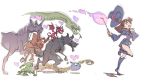  akko_kagari chasing little_witch_academia monster official_art trigger_(company) yoshinari_you 
