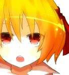  blonde_hair face onoue_ren open_mouth red_eyes rumia short_hair solo touhou 