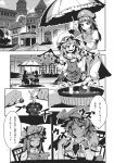  comic flandre_scarlet highres hong_meiling monochrome patchouli_knowledge remilia_scarlet touhou translation_request zounose 