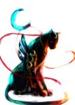  bayonetta bayonetta_(character) moon panther red_eyes red_ribbon ribbon seitsuji simple_background 