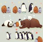  bear bird character_request grizzly_(shirokuma_cafe) no_humans open_mouth ozenzen panda panda_(shirokuma_cafe) penguin penguin_(shirokuma_cafe) penjolina_(shirokuma_cafe) penka_(shirokuma_cafe) penko_(shirokuma_cafe) penmi_(shirokuma_cafe) penna_(shirokuma_cafe) penno(shirokuma_cafe) penno_(shirokuma_cafe) penuelle_(shirokuma_cafe) rope_train shirokuma_(shirokuma_cafe) shirokuma_cafe simple_background 