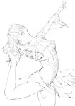  copyright_request figure_skating highres ice_skates lineart monochrome nakaba_reimei skates solo work_in_progress 