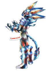  002_khd 1boy armor ass black_bodysuit blue_armor blue_bodysuit bodysuit from_behind full_body gregar_(mega_man) highres male_focus mask mega_man_(series) mega_man_battle_network_(series) mega_man_battle_network_6 megaman.exe mouth_mask red_eyes simple_background solo white_background 