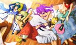  hatsune_miku kagamine_len kagamine_rin kaito kamui_gakupo lying meiko momopanda sleeping vocaloid widescreen 