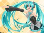  detached_sleeves hatsune_miku long_hair open_mouth solo twintails vocaloid 