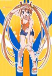  highres long_hair midriff negima shorts twintails vector wallpaper 