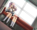  ds loli nintendo nintendo_ds original short_hair skirt train train_interior uniform 