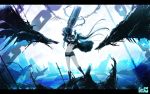  akahito arm_cannon black_rock_shooter black_rock_shooter_(character) highres wallpaper weapon widescreen 