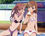  bikini ice_cream misaka_mikoto shirai_kuroko swimsuit to_aru_majutsu_no_index 