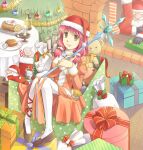  1girl :3 bangs beard black_footwear bottle bow box cake candle candy candy_cane character_doll christmas christmas_stocking christmas_tree closed_mouth commentary_request cross dress drops_(ragnarok_online) eyebrows_visible_through_hair facial_hair food full_body garland_(decoration) gift hat high_priest_(ragnarok_online) holding holding_staff in_box in_container juliet_sleeves lollipop long_hair long_sleeves looking_at_viewer marin_(ragnarok_online) natsuya_(kuttuki) necromancer_(ragnarok_online) old old_man ornament pink_hair poring puffy_sleeves ragnarok_online red_bow red_dress santa_claus santa_hat sash shoes smile solo_focus staff stormy_knight stuffed_animal stuffed_toy teddy_bear thigh-highs two-tone_dress white_dress white_hair white_legwear white_sash wine_bottle yellow_eyes yule_log 