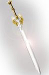  etching golden_hilt shiny sword weapon 