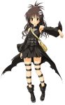  black_hair blush cosplay legs long_hair miniskirt toloveru yuuki_mikan 