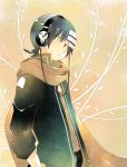  black_hair coat death_the_kid edato headphones jewelry male necklace scarf solo soul_eater yellow_eyes 