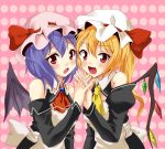  cosplay dream_c_club flandre_scarlet holding_hands mian_(dream_c_club) mian_(dream_c_club)_(cosplay) remilia_scarlet saipin setsu_(dream_c_club) setsu_(dream_c_club)_(cosplay) setu_(dream_c_club) setu_(dream_c_club)_(cosplay) touhou wings 