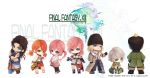  black_hair blonde_hair chibi chicobo chocobo final_fantasy final_fantasy_xiii hope_estheim kllsiren lightning_(ff13) lightning_farron long_hair oerba_dia_vanille oerba_yun_fang pink_hair red_hair redhead sazh_katzroy serah_farron short_hair side_ponytail silver_hair snow_villiers 