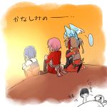  aki_(neyuki41028) blue_hair brown_hair kirigaya_suguha kirito lisbeth multiple_girls pina_(sao) pink_hair sachi_(sao) see-through silica sitting sword_art_online translation_request 