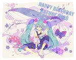  aqua_eyes aqua_hair bespectacled character_name glasses happy_birthday hatsune_miku long_hair looking_at_viewer open_mouth solo twintails very_long_hair vocaloid whale yumenouchi_chiharu 