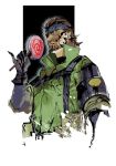  beard big_boss blue_eyes brown_hair candy eyepatch facial_hair headband ikuyoan lollipop metal_gear metal_gear_solid metal_gear_solid_peace_walker pinky_out solo 