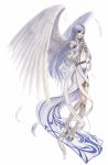  angel_wings artist_request falcom feena_(ys) goddess long_hair official_art purple_hair solo wings ys ys_origin 