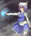  bloomers blue_eyes blush breasts card hat lavender_hair letty_whiterock scarf short_hair skirt smile solo touhou yet_you 