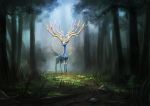  antlers dekus forest grass highres nature no_humans pokemon pokemon_(creature) pokemon_(game) pokemon_xy tree xerneas 