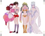  4girls apron bare_shoulders benten bikini earmuffs fujinami_ryuunosuke full_body funpjinju lum maid multiple_girls oyuki_(urusei_yatsura) ran_(urusei_yatsura) scarf standing urusei_yatsura 