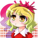  aki_shizuha ayumi_tooru blonde_hair blush hair_ornament hairband leaf maple_leaf o3o short_hair solo touhou yellow_eyes 