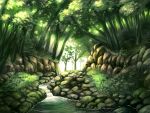  grass hatomame highres nature no_humans original river scenery tree water 