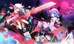  flandre_scarlet ichiyan moon remilia_scarlet thigh-highs thighhighs touhou wings 