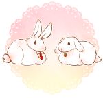 animal bunny carrot crescent crescent_moon inaba_tewi inaba_tewi_(bunny) moon multiple_girls necktie rabbit reisen_udongein_inaba reisen_udongein_inaba_(bunny) s-s_(ss) touhou 