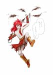  bodypaint cosplay deyezi god_of_war hisame_shizumaru kratos kratos_(cosplay) long_hair male ponytail red_eyes red_hair redhead samurai_spirits solo weapon 