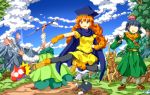  character_request dragon_quest dragon_quest_iv long_hair open_mouth orange_hair outdoors short_hair tsurukou_(tksymkw) 