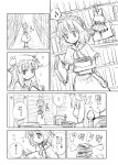  book comic long_hair monochrome nibi patchouli_knowledge short_hair sketch smile touhou translated translation_request 