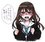  1girl cardigan glasses idolmaster idolmaster_cinderella_girls necktie school_uniform shibuya_rin takanashi_ringo tears translation_request 