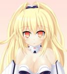  blonde_hair breasts choujigen_game_neptune highres kami_jigen_game_neptune_v large_breasts long_hair looking_at_viewer open_mouth orange_eyes sarvuant solo symbol-shaped_pupils yellow_heart 