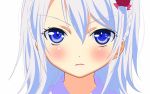  blue_eyes blush close denpa_onna_to_seishun_otoko hoshimiya_yashiro white white_hair 