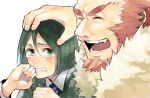  beard drawr facial_hair fate/zero fate_(series) green_eyes green_hair hand_on_head laughing lowres male marumaru22 multiple_boys red_hair redhead rider_(fate/zero) tears waver_velvet 