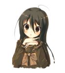  black_hair brown_eyes long_hair nanabuluku school_uniform serafuku shakugan_no_shana shana short_hair 