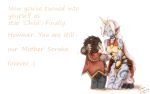  1girl blue_skin engrish highres hooves horn league_of_legends long_hair malcolm_graves pointy_ears ranger_squirrel ranguage soraka young 