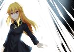  1girl cassock cross cross_necklace fate/protoreplica fate/stay_night fate_(series) genderswap gilgamesh long_hair red_eyes sada_(sadahalu) solo 