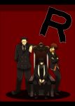  brindiamo crossed_arms gangster highres mafia male mogiko multiple_boys ookido_green pokemon pokemon_(game) red_(pokemon) sakaki_(pokemon) throne 